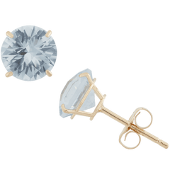 Gioelli 10k Yellow Gold 1 3-4ct TGW 6-mm Round Birthstone Stud Earrings